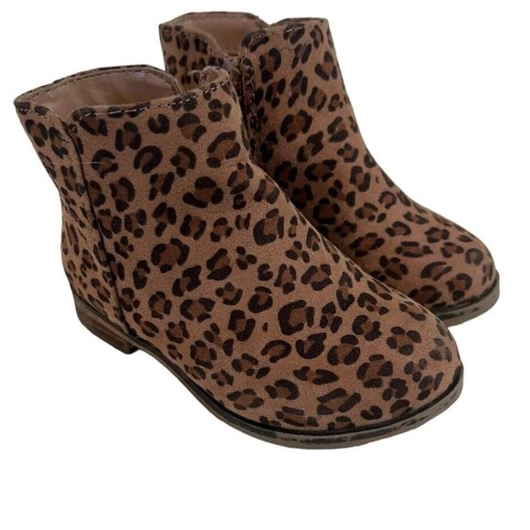 Cat & Jack Other - Cat & Jack Penelope Leopard Print Ankle Toddler Boots Size 6T